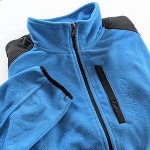 Calvin Klein Modern Blue and Black Zip Up Sweater